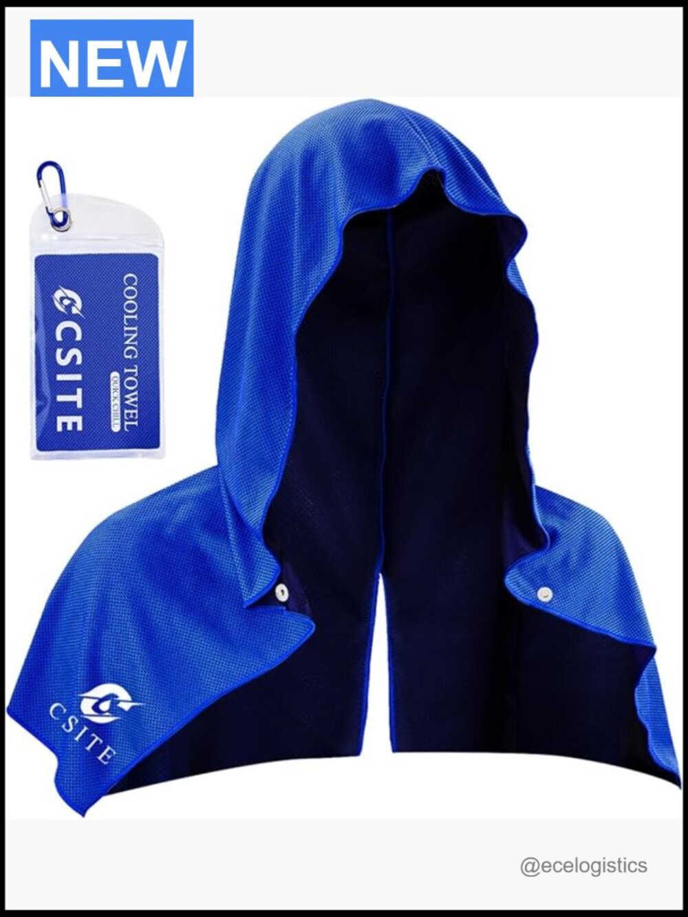 Instant Cooling Towel for Neck & Face, UPF 50, Sports Camping Gym